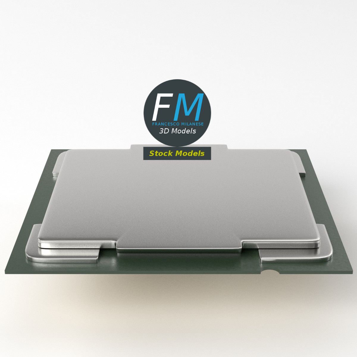 3D-Modell - CPU-Mikrochip - 05