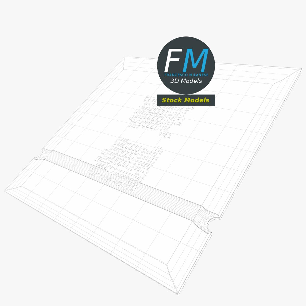 3D-Modell - CPU-Mikrochip - 07