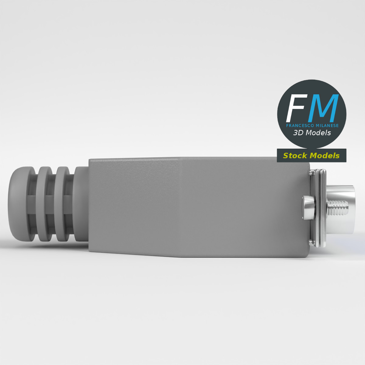 3D-Modell - DB-25 D-Sub-Buchsenstecker - 04