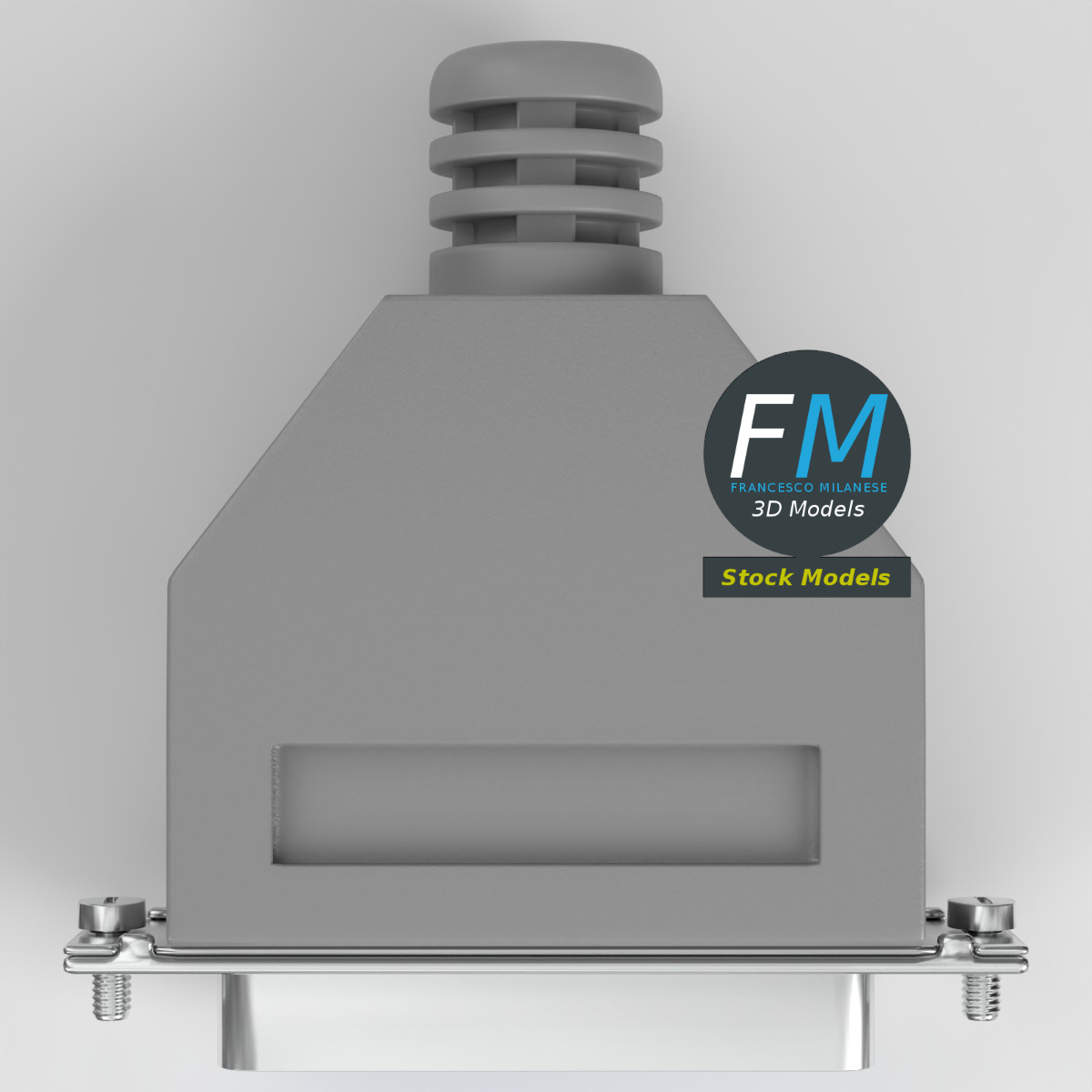 3D-Modell - DB-25 D-Sub-Buchsenstecker - 06