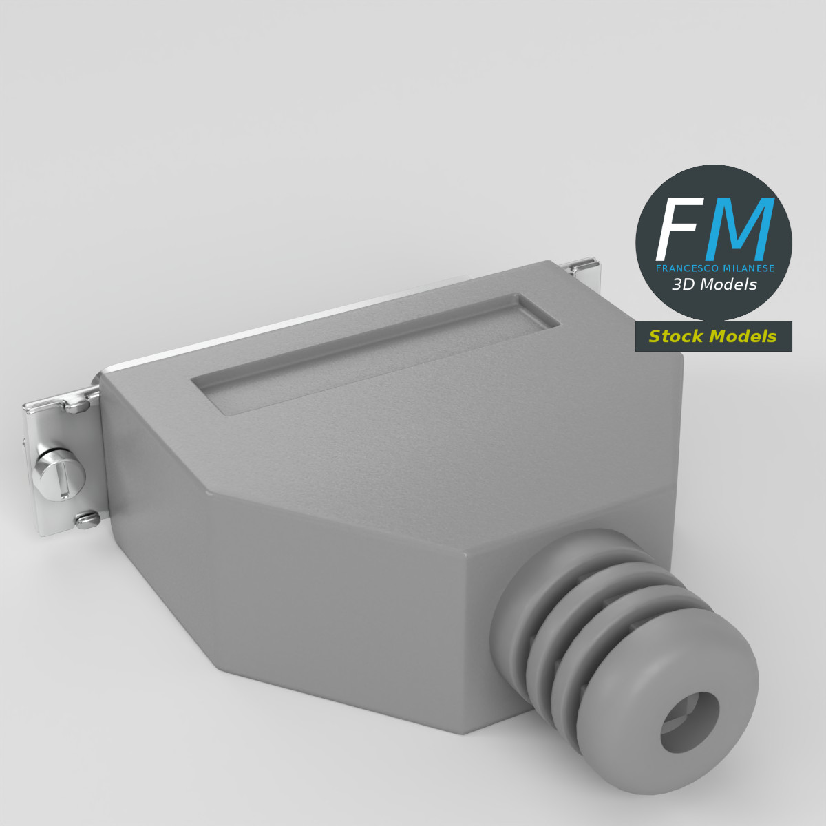 3D-Modell - DB-25 D-Sub-Stecker - 02