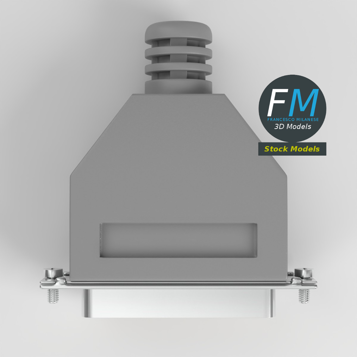 3D-Modell - DB-25 D-Sub-Stecker - 06