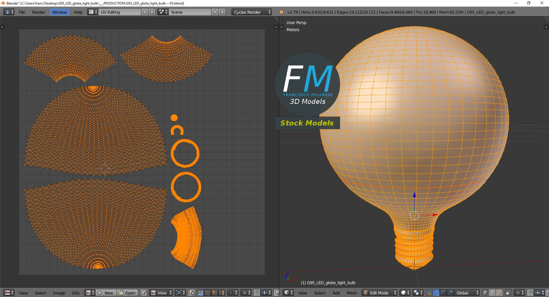 3D-Modell - G95 LED-Globelampe - 10