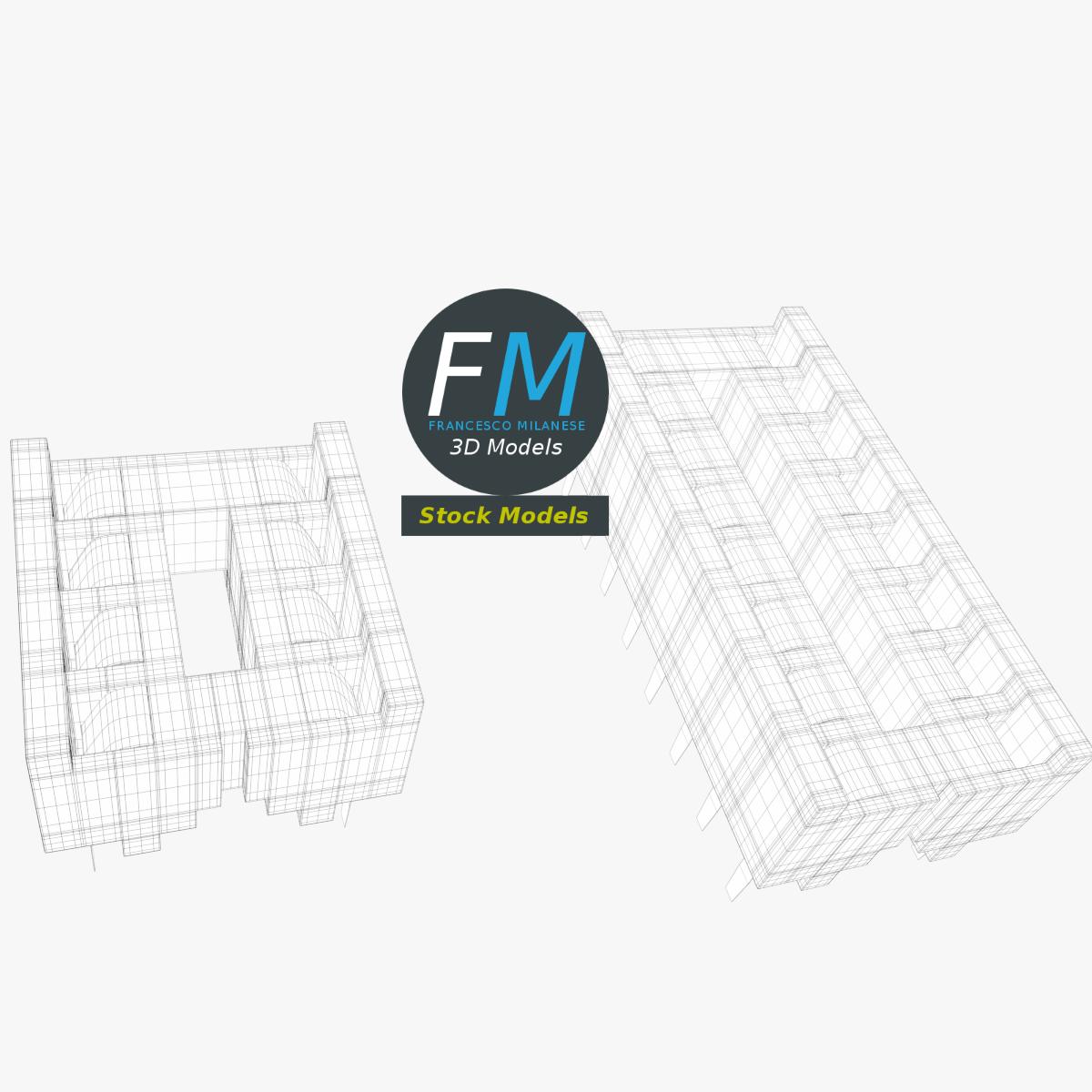 3D-Modell - DIP-IC-Sockel mit 8 und 16 Pins - 07