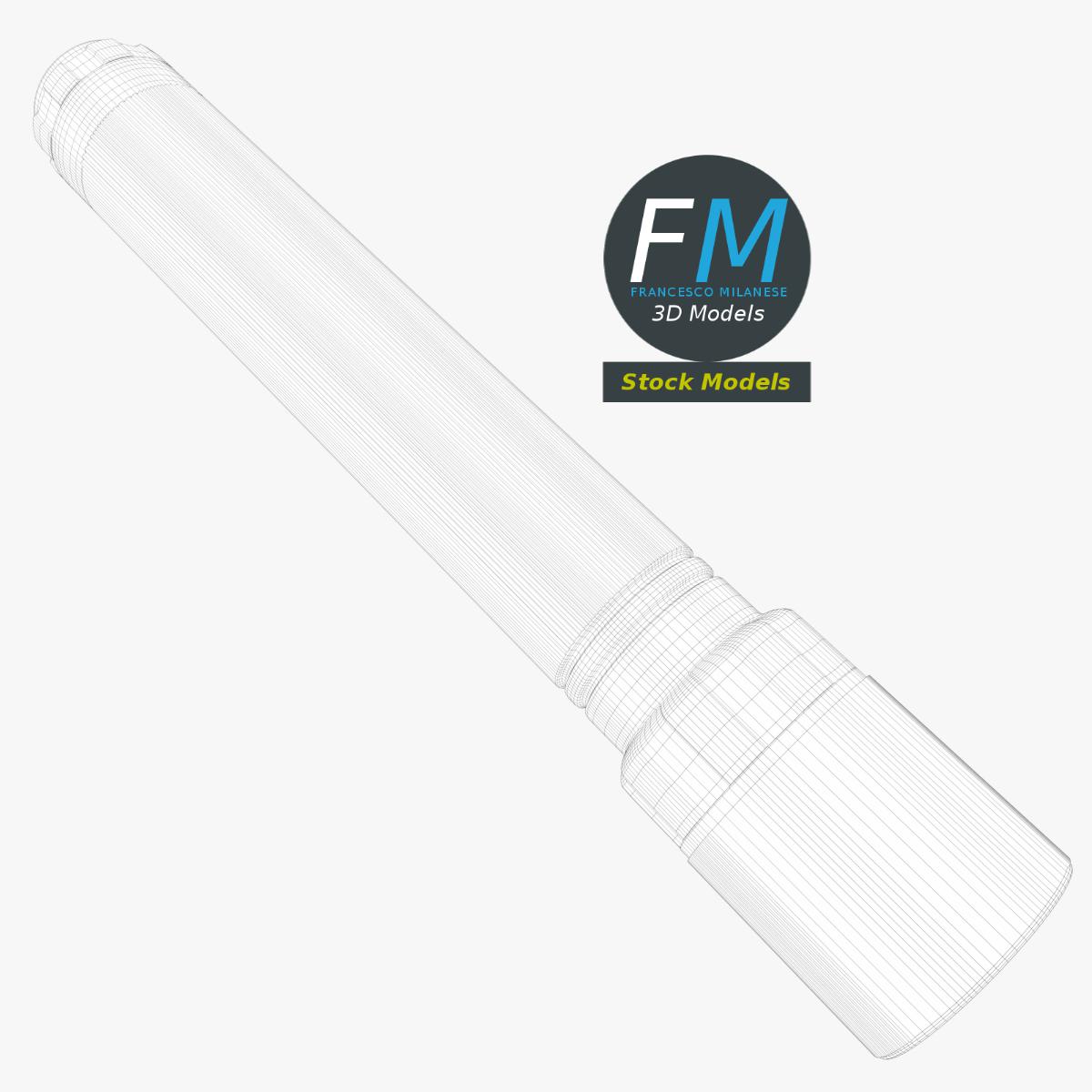 3D-Modell - LED-Taschenlampe - 08
