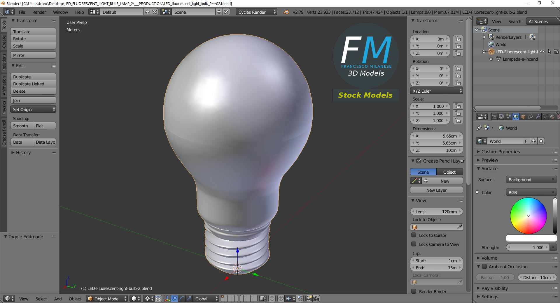 3D-Modell - LED-Glühbirne - 09
