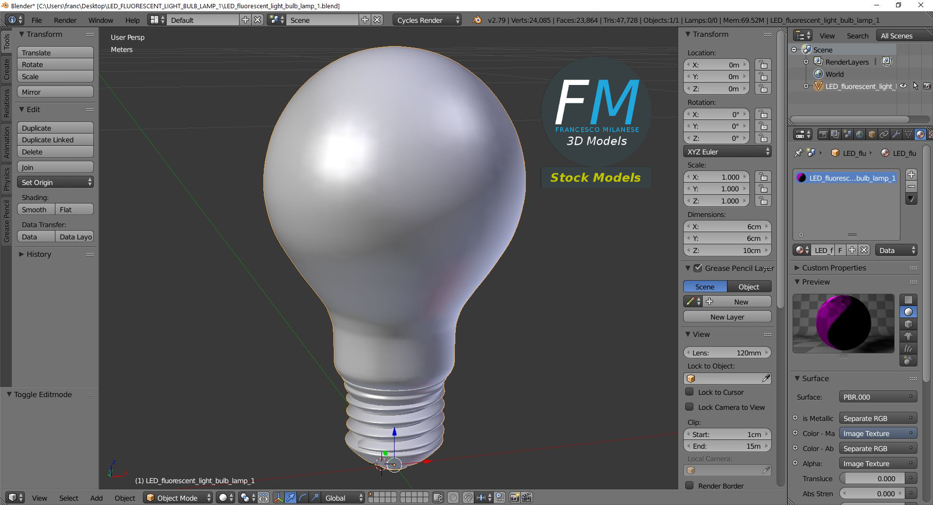 3D-Modell - LED-Glühbirne - 09