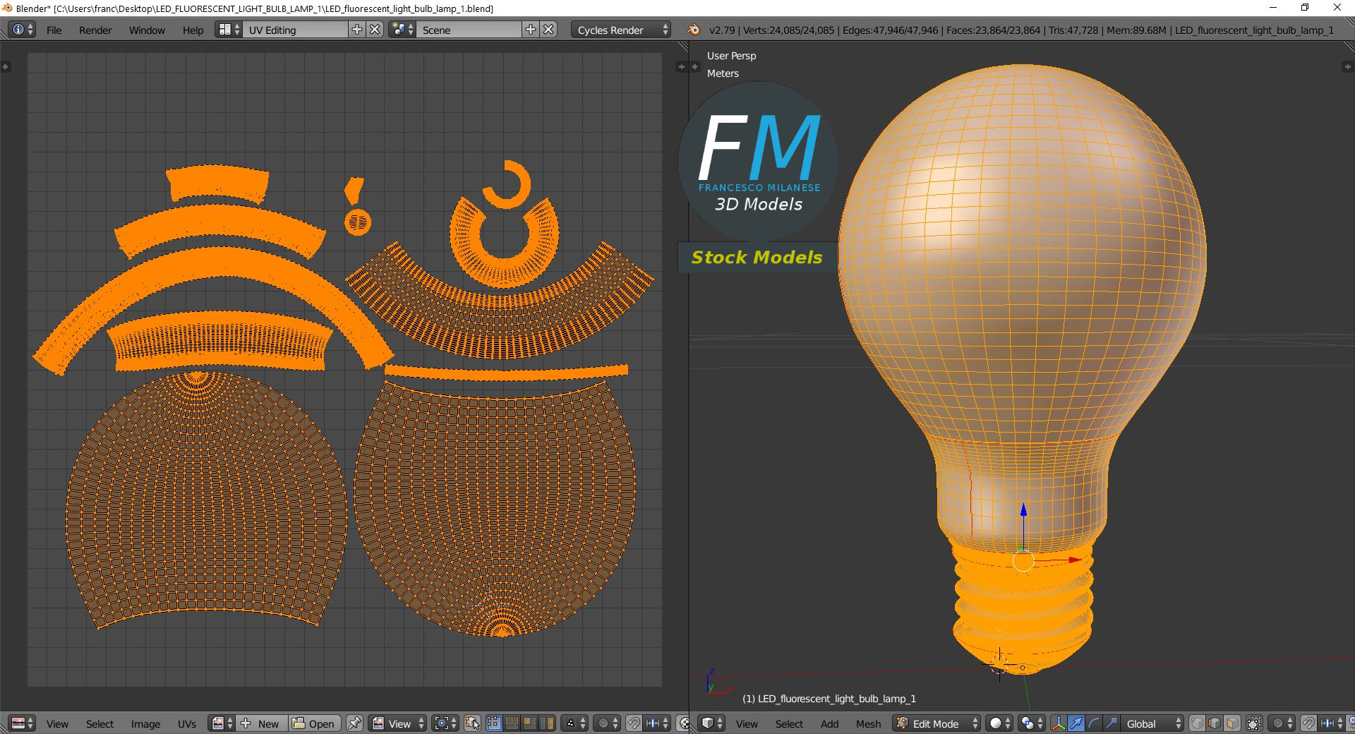 3D-Modell - LED-Glühbirne - 10