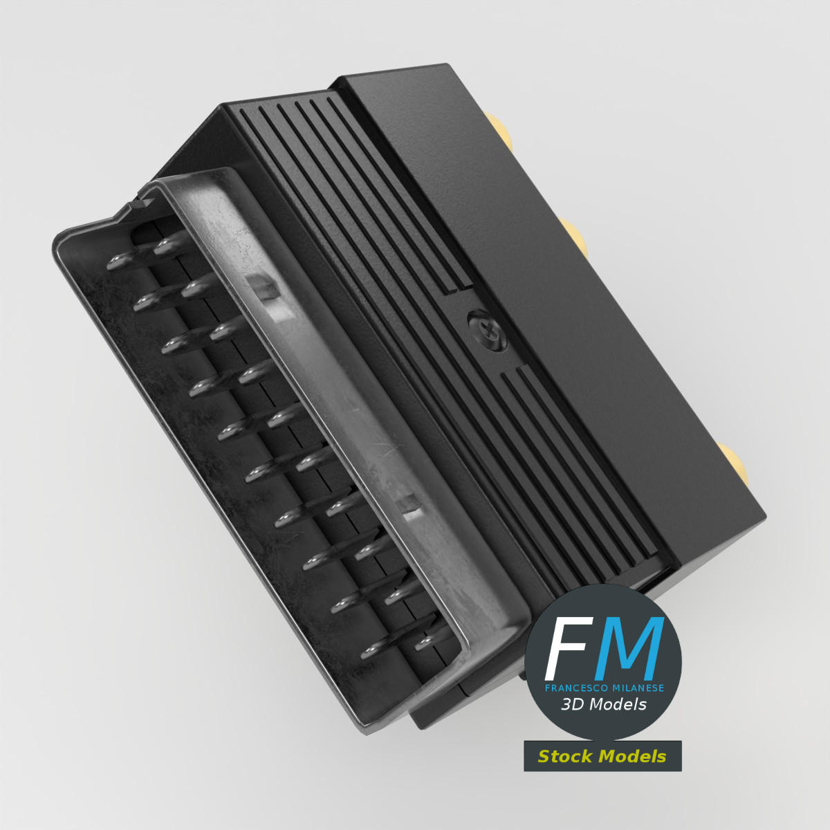 3D-Modell - SCART-RCA-S-Video-Adapter - 02