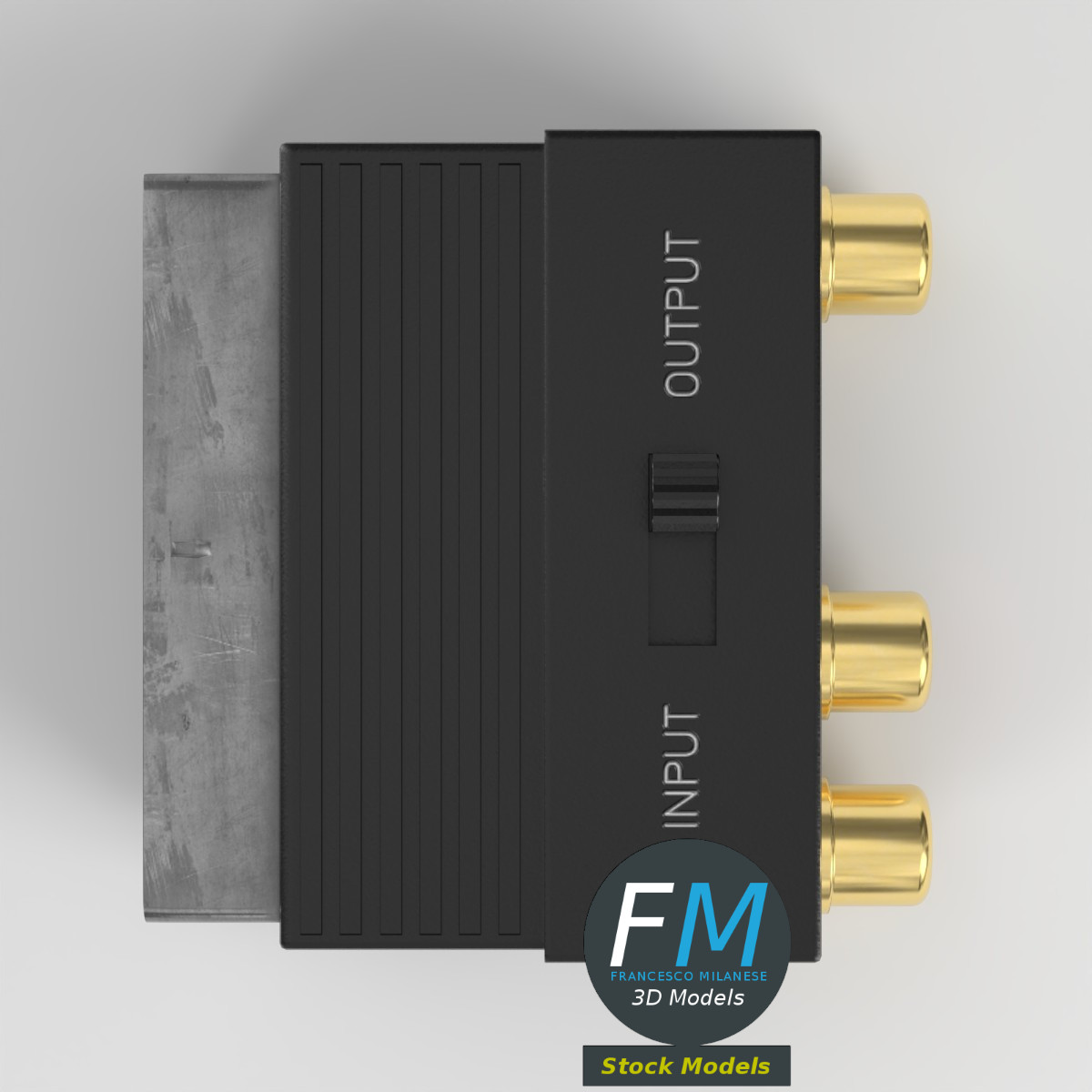 3D-Modell - SCART-RCA-S-Video-Adapter - 06