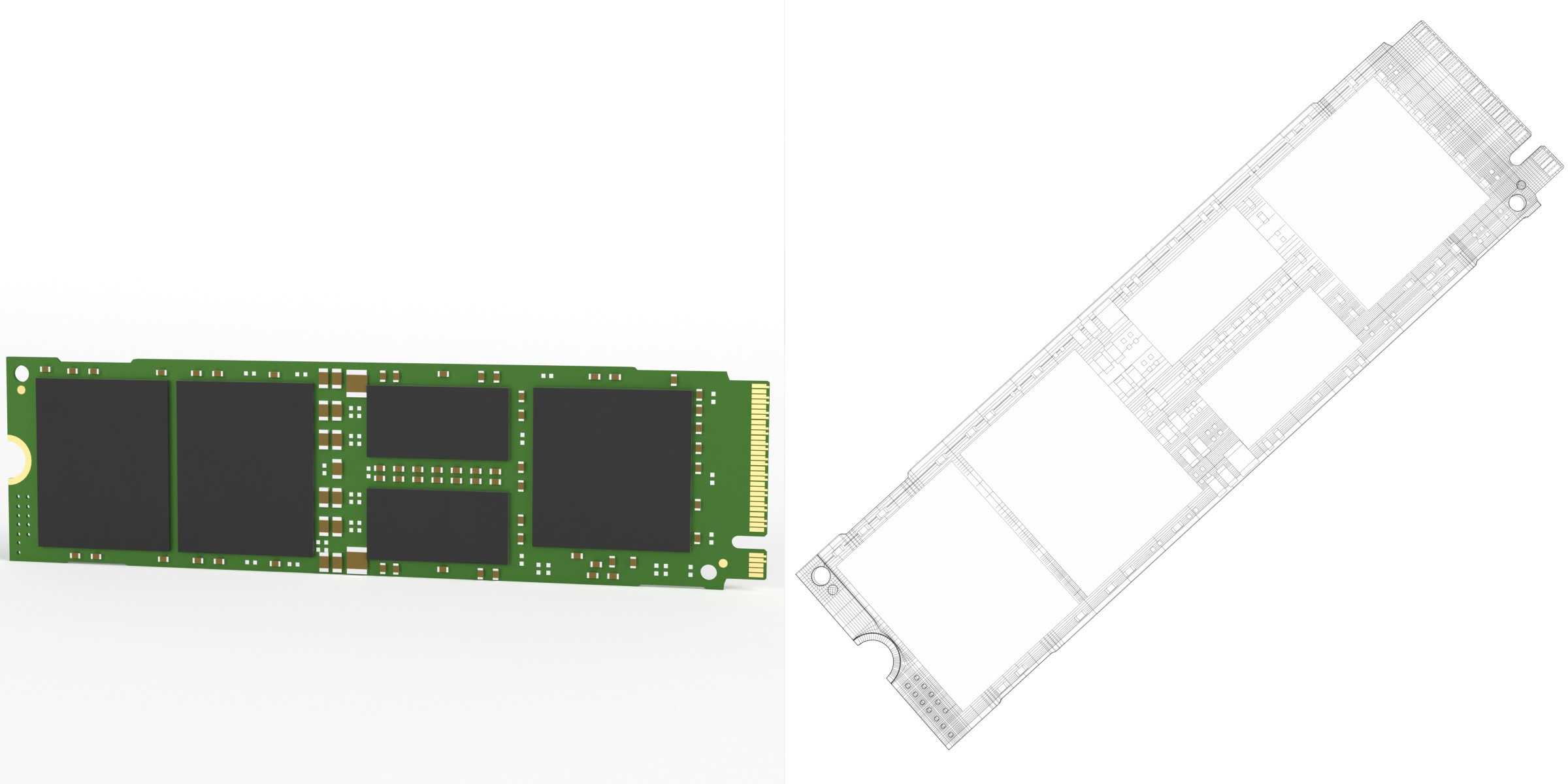 3D-Modell - Interne M.2 SSD