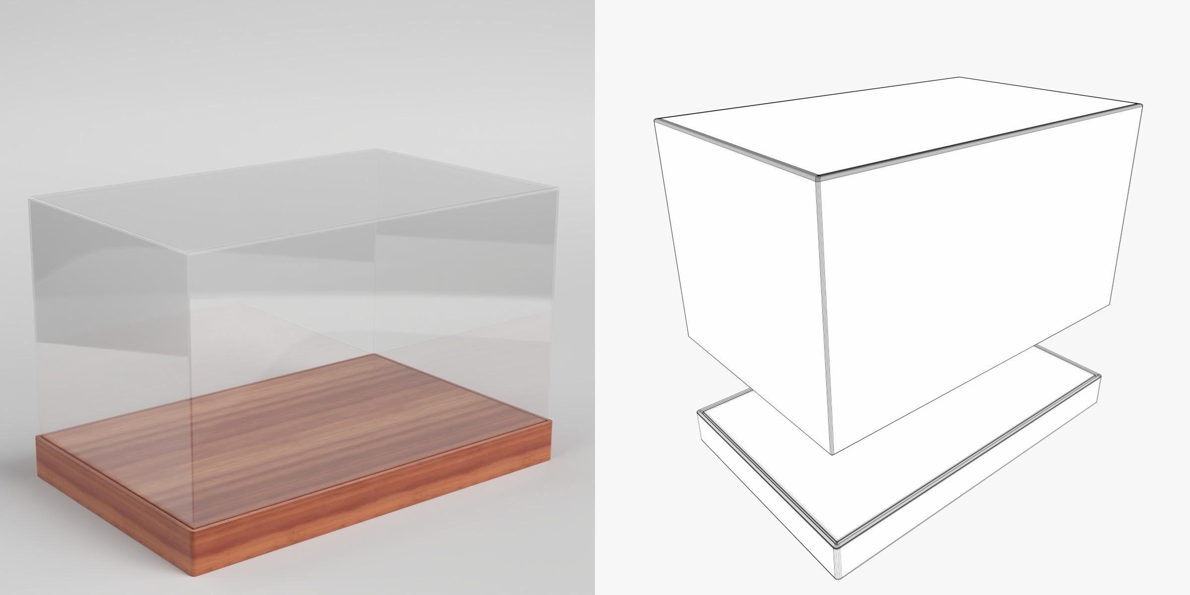 3D Model - Acrylic Display Case with Base