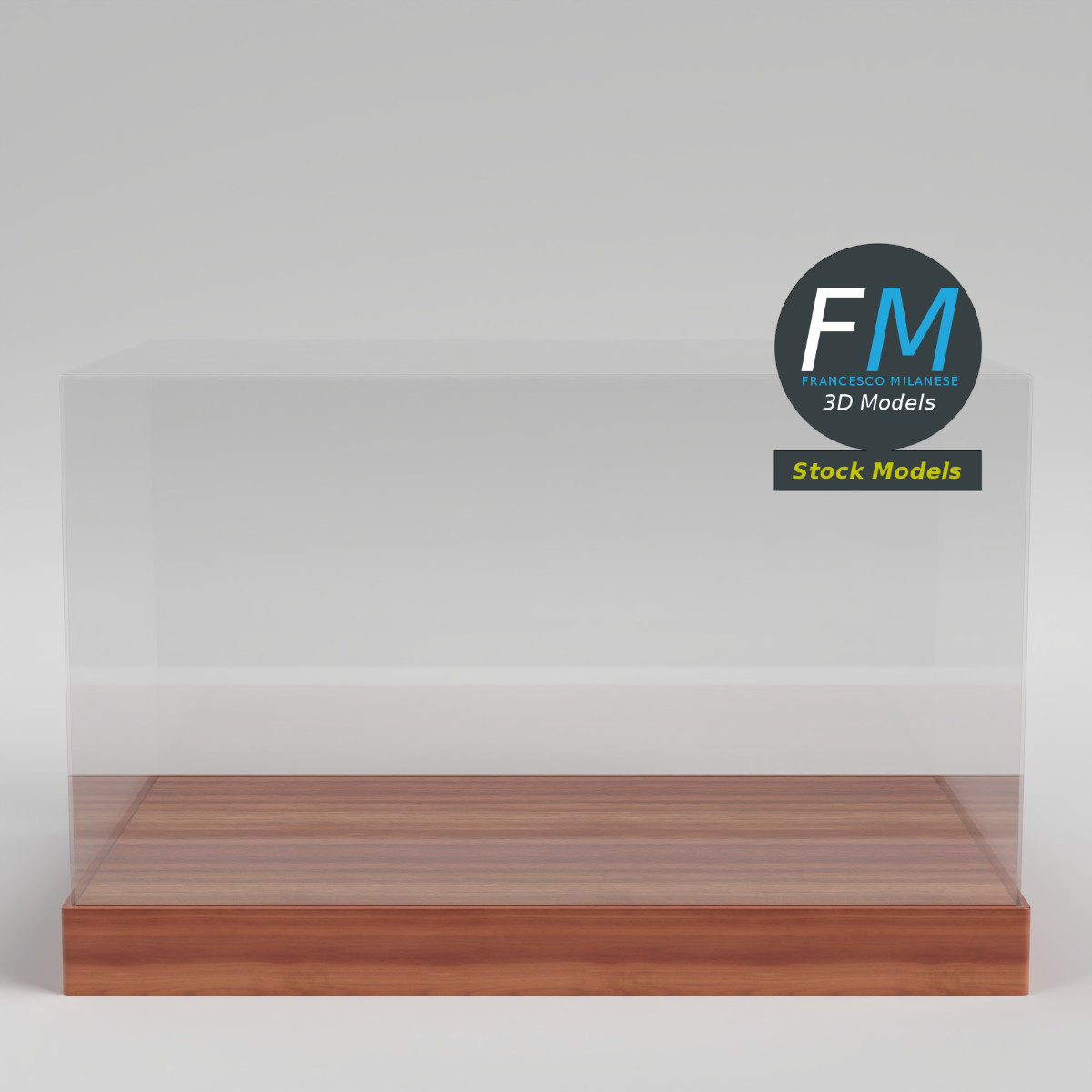 3D Model - Acrylic Display Case with Base - 03
