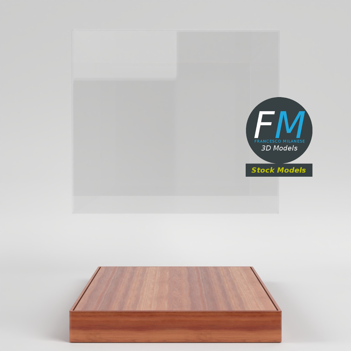 3D Model - Acrylic Display Case with Base - 04