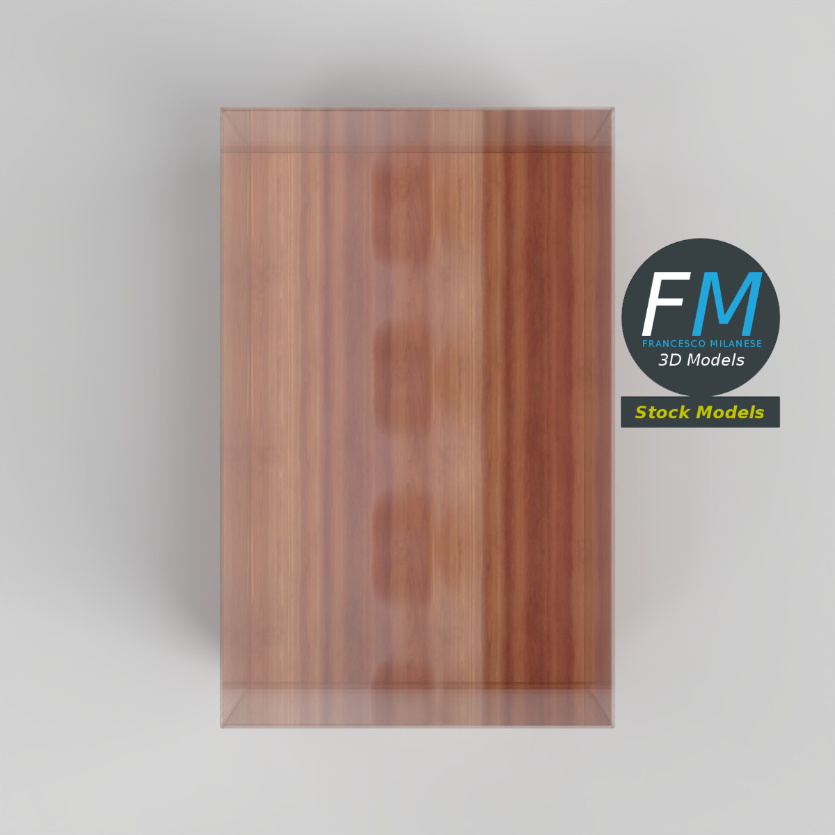 3D Model - Acrylic Display Case with Base - 06