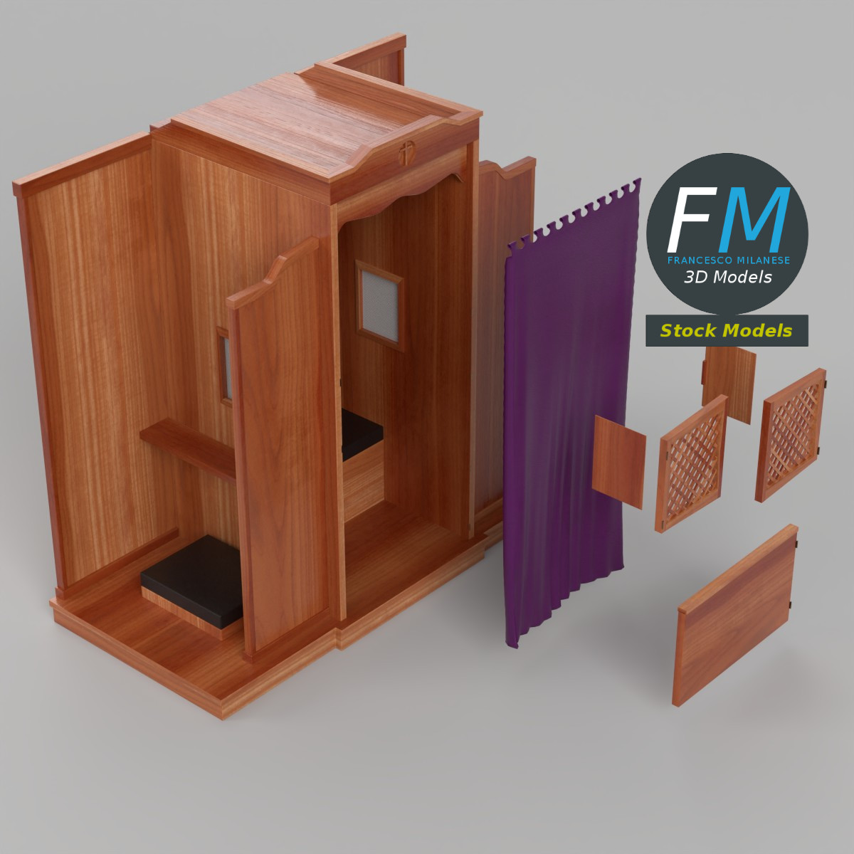 3D Model - Confessional - 02