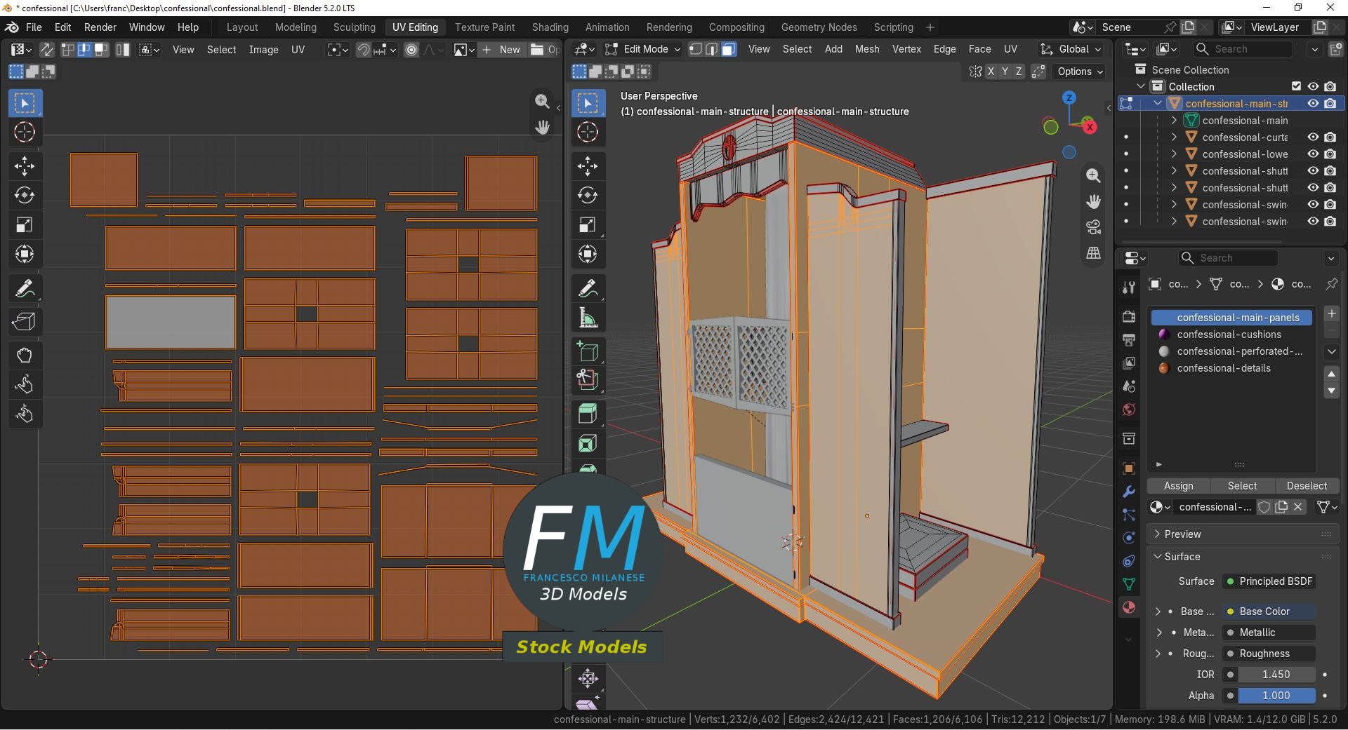 3D Model - Confessional - 10