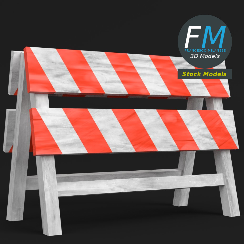 3D-Modell - Baustellenabsperrung - 03