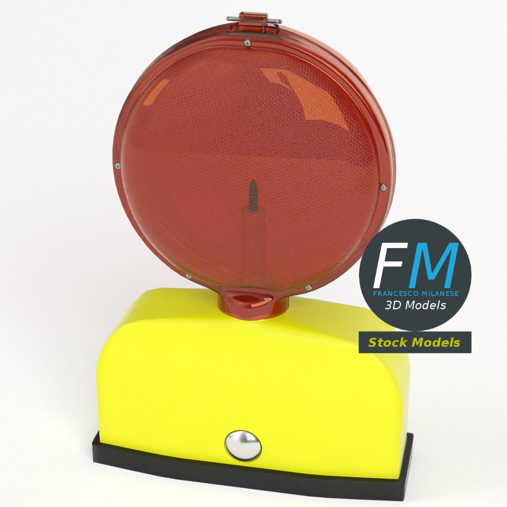 3D-Modell - Baustellenleuchte - 02