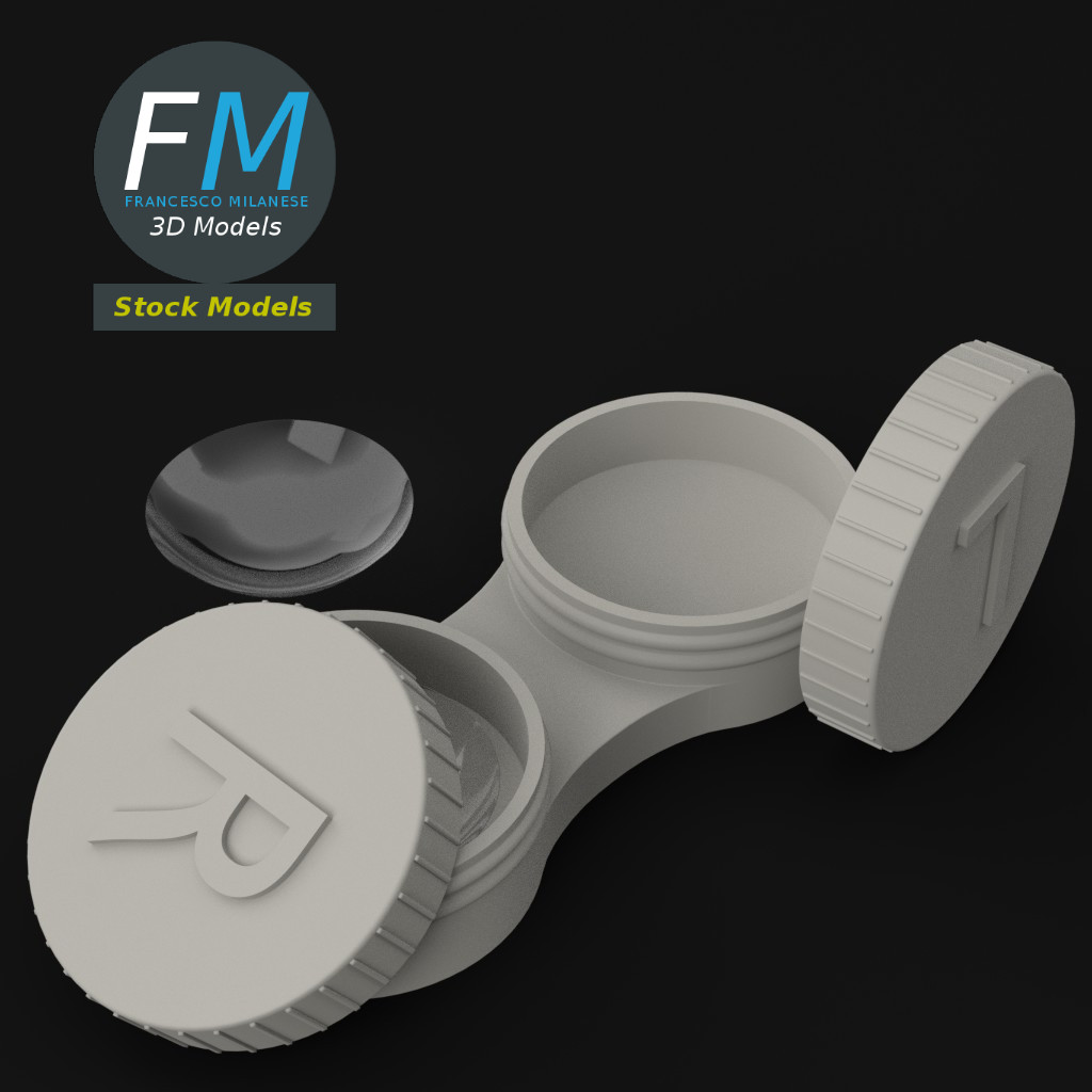 3D-Modell - Kontaktlinsen mit Aufbewahrungsbehälter - 05