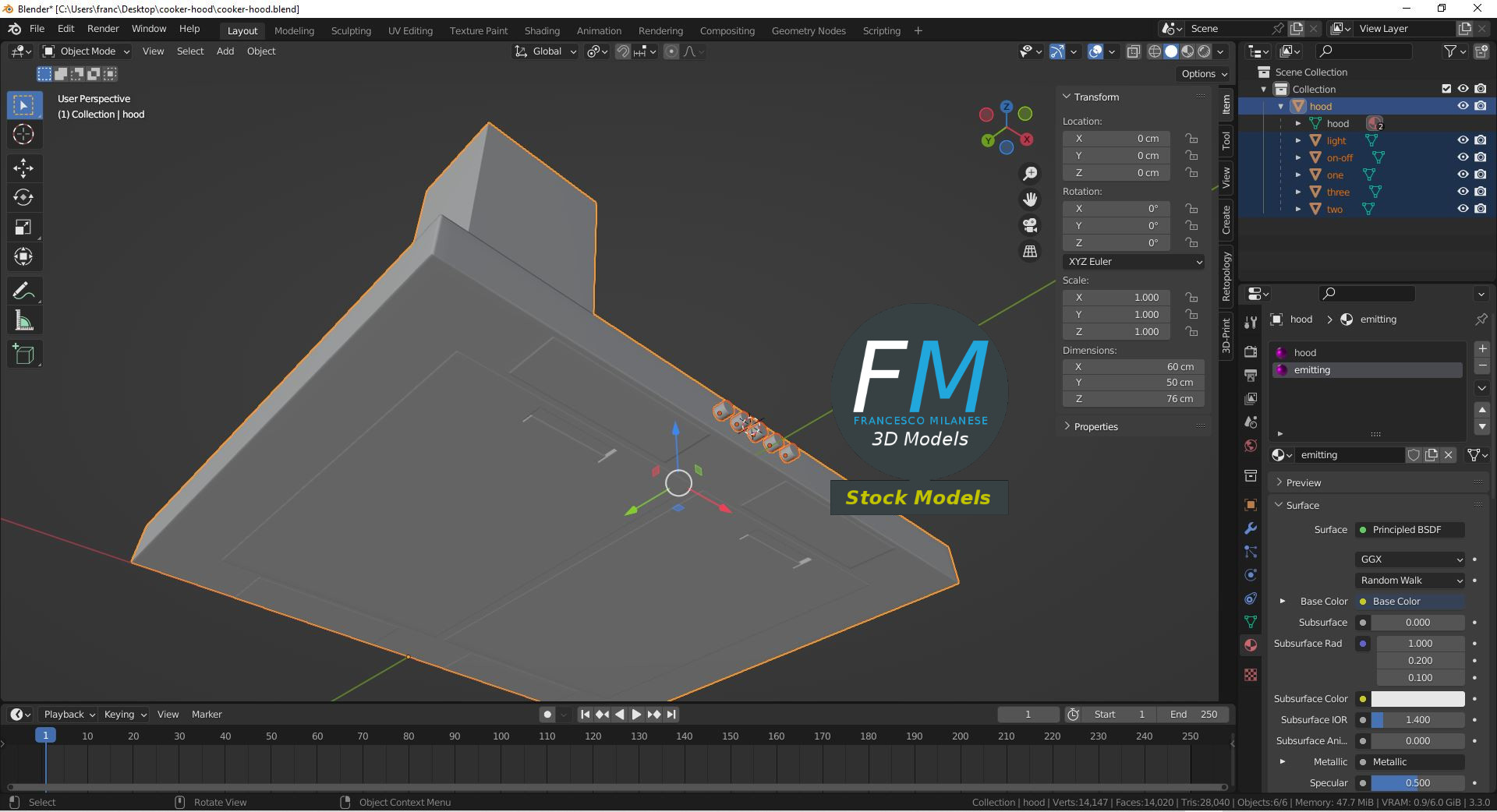 3D-Modell - Dunstabzugshaube - 09