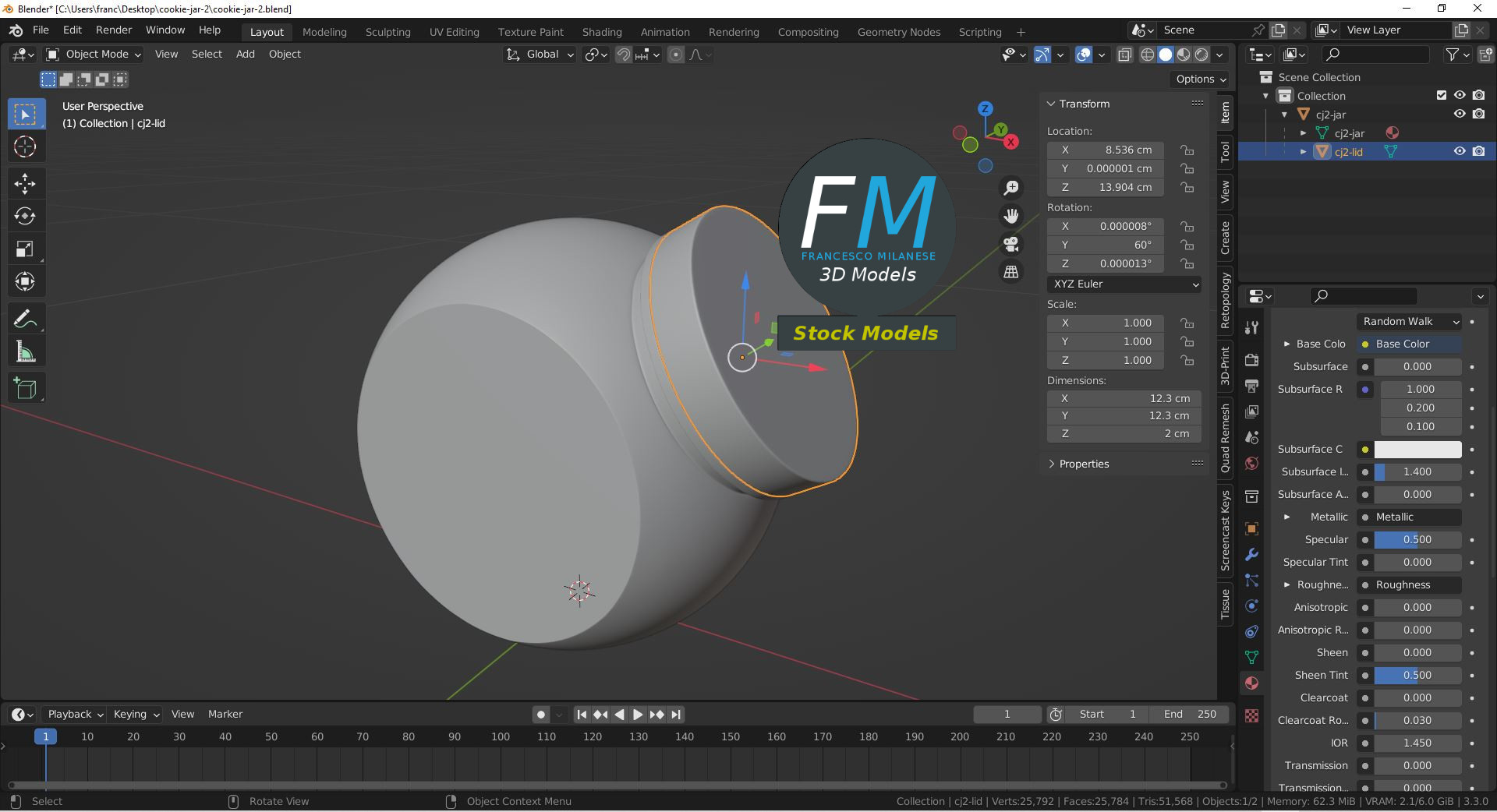 3D-Modell - Keksdose mit Seitenöffnung - 09