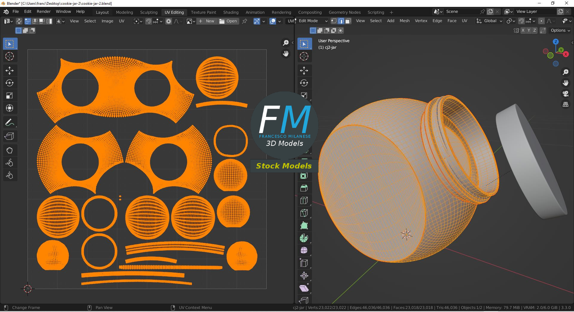 3D-Modell - Keksdose mit Seitenöffnung - 10