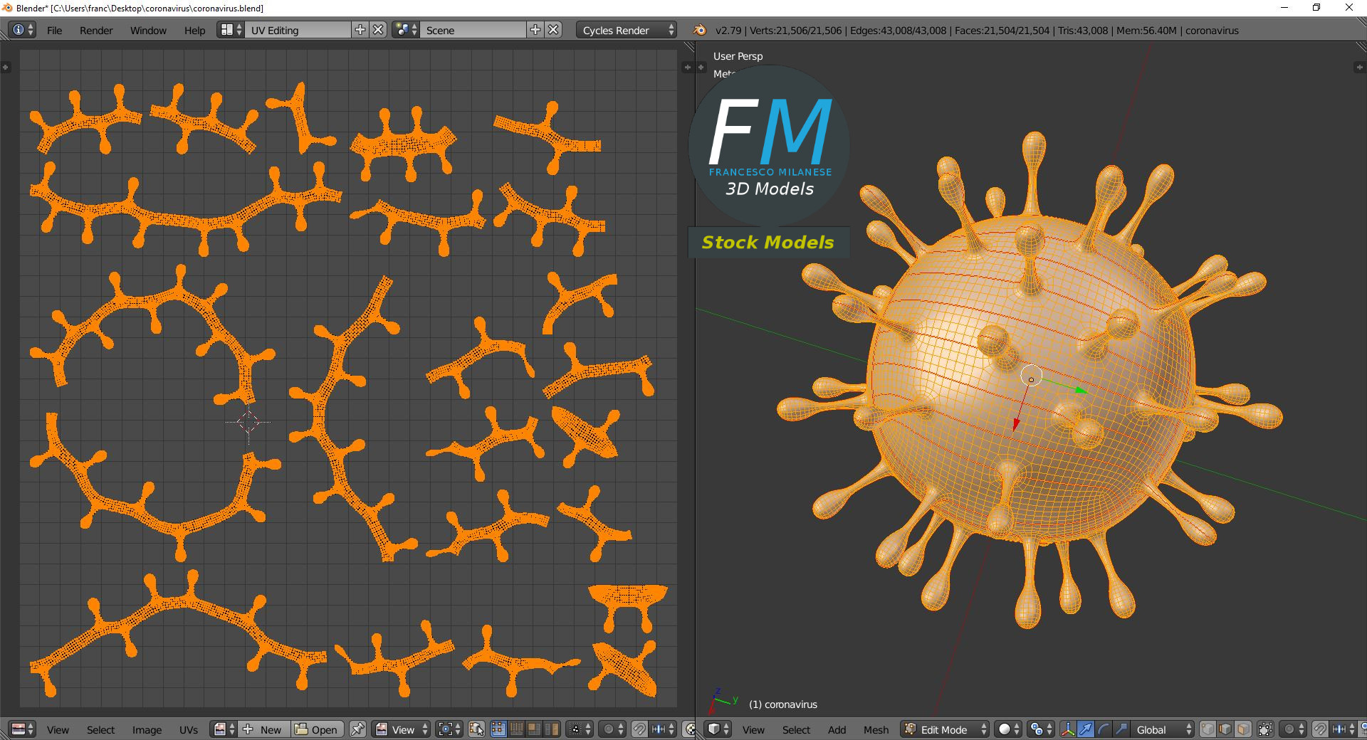 3D-Modell - Coronavirus - 10