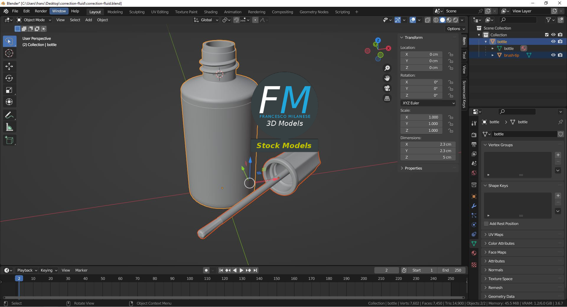 3D-Modell - Korrekturflüssigkeit - 09