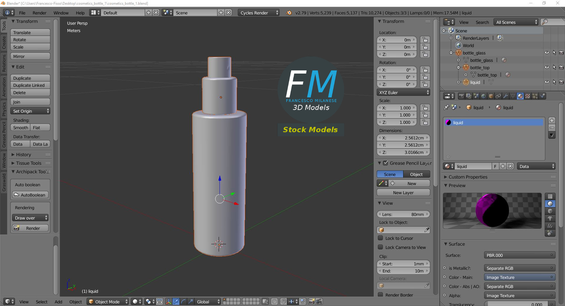 3D-Modell - Kosmetik-Sprühflasche - 09
