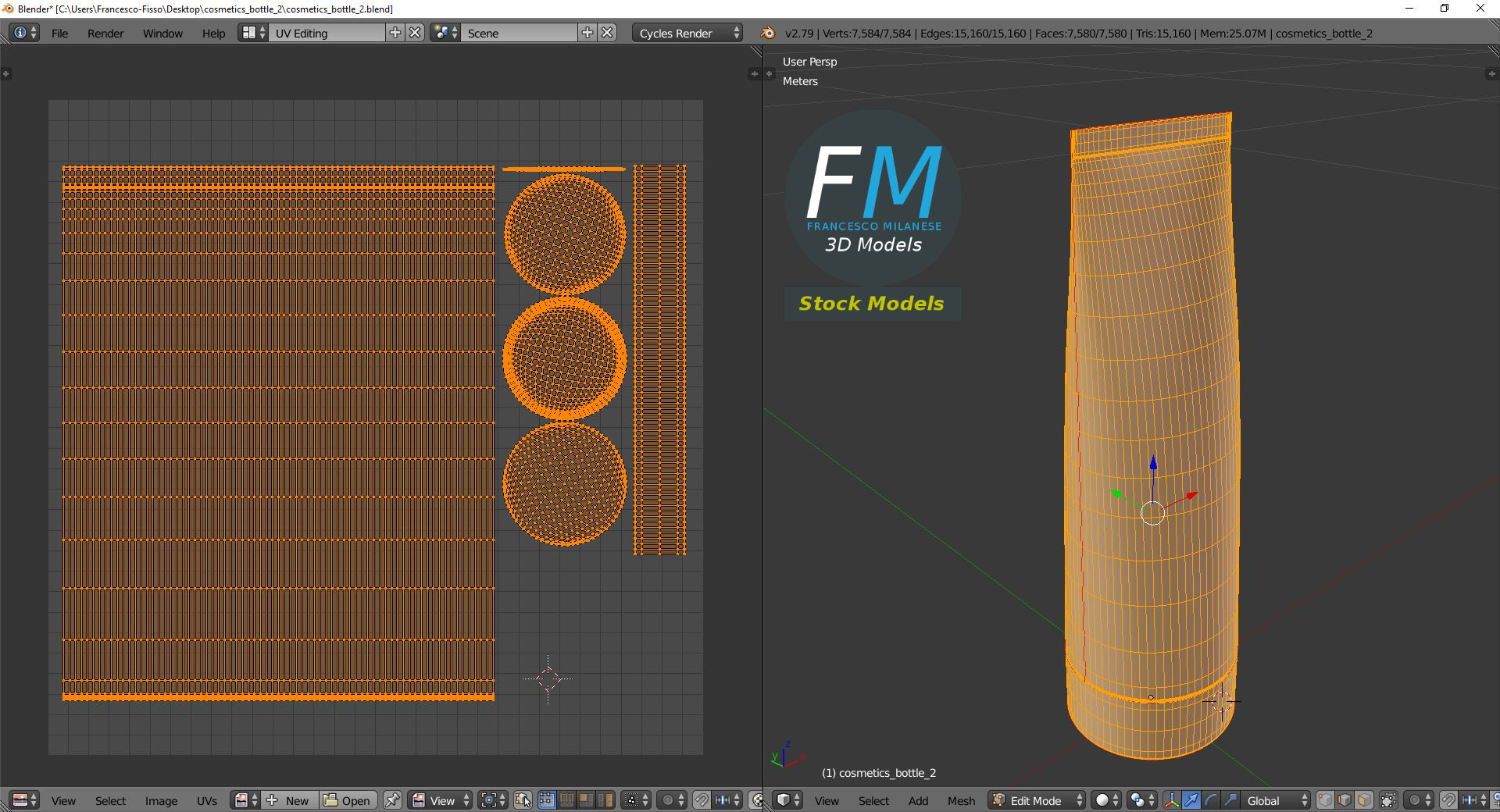 3D-Modell - Kosmetikflasche - 10