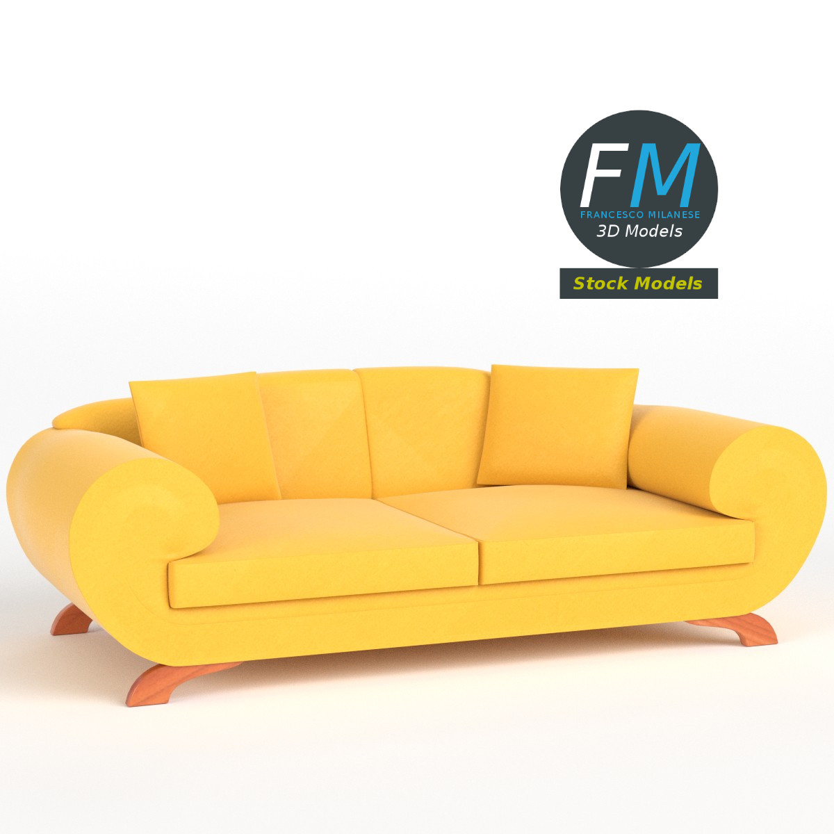 3D-Modell - Sofa - 01