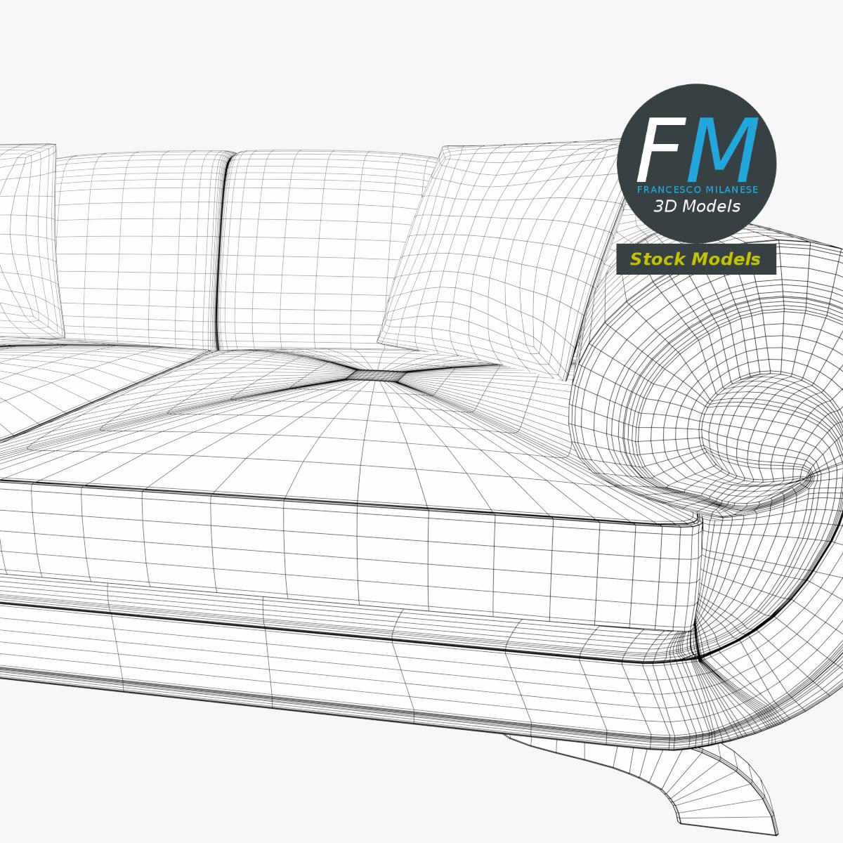 3D-Modell - Sofa - 08