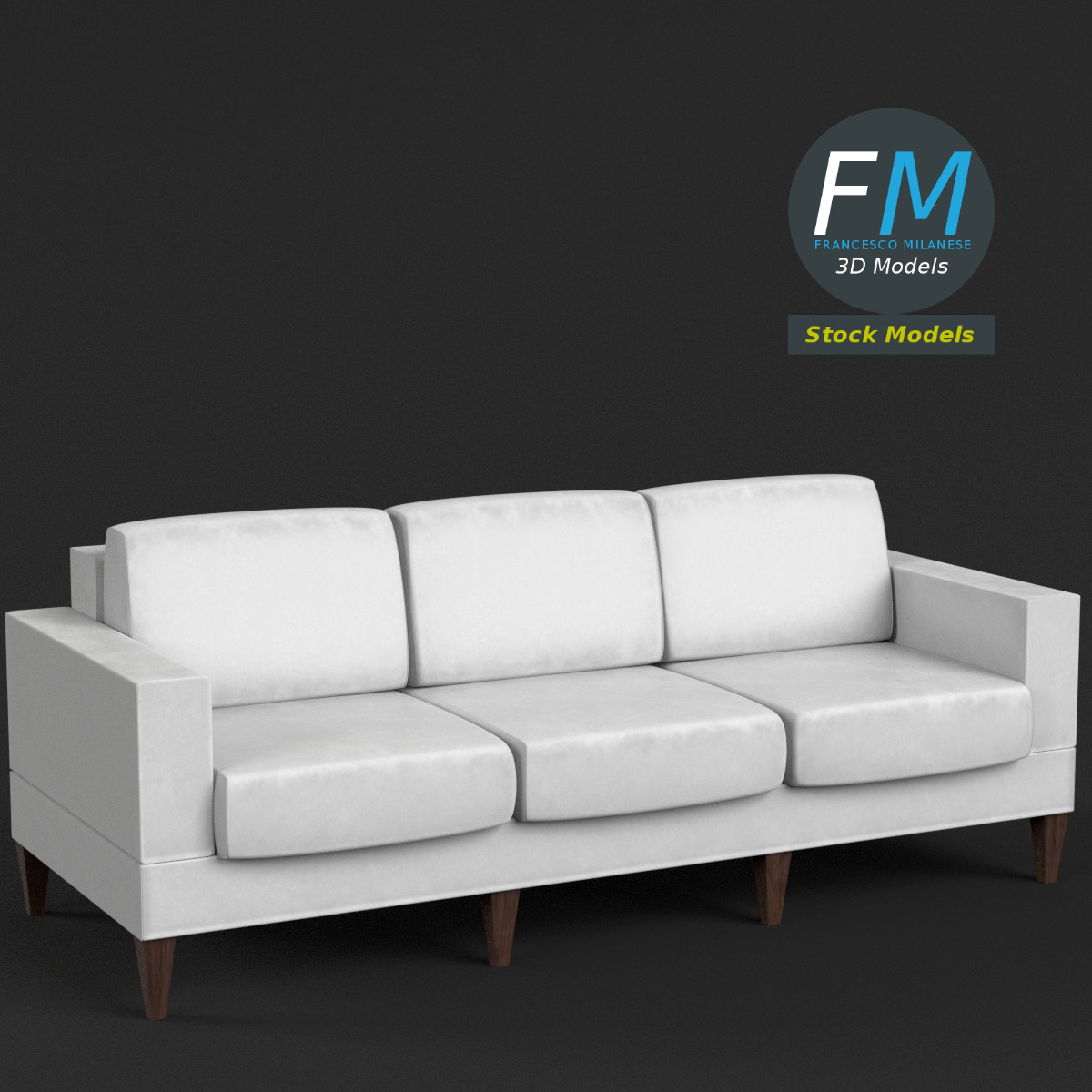 3D-Modell - Sofa - 01
