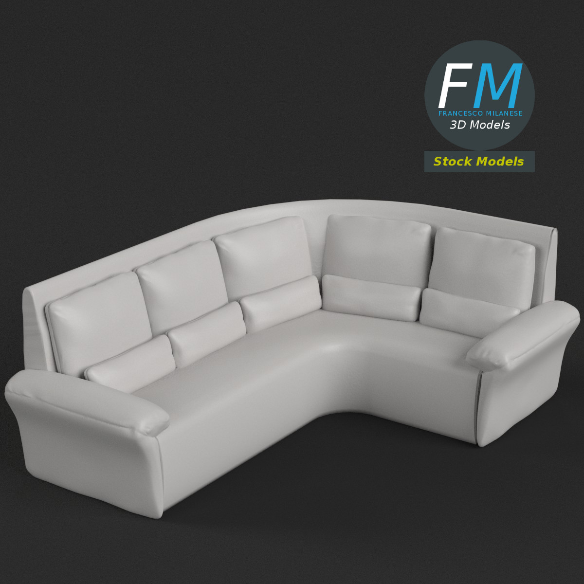 3D-Modell - Ecksofa - 01