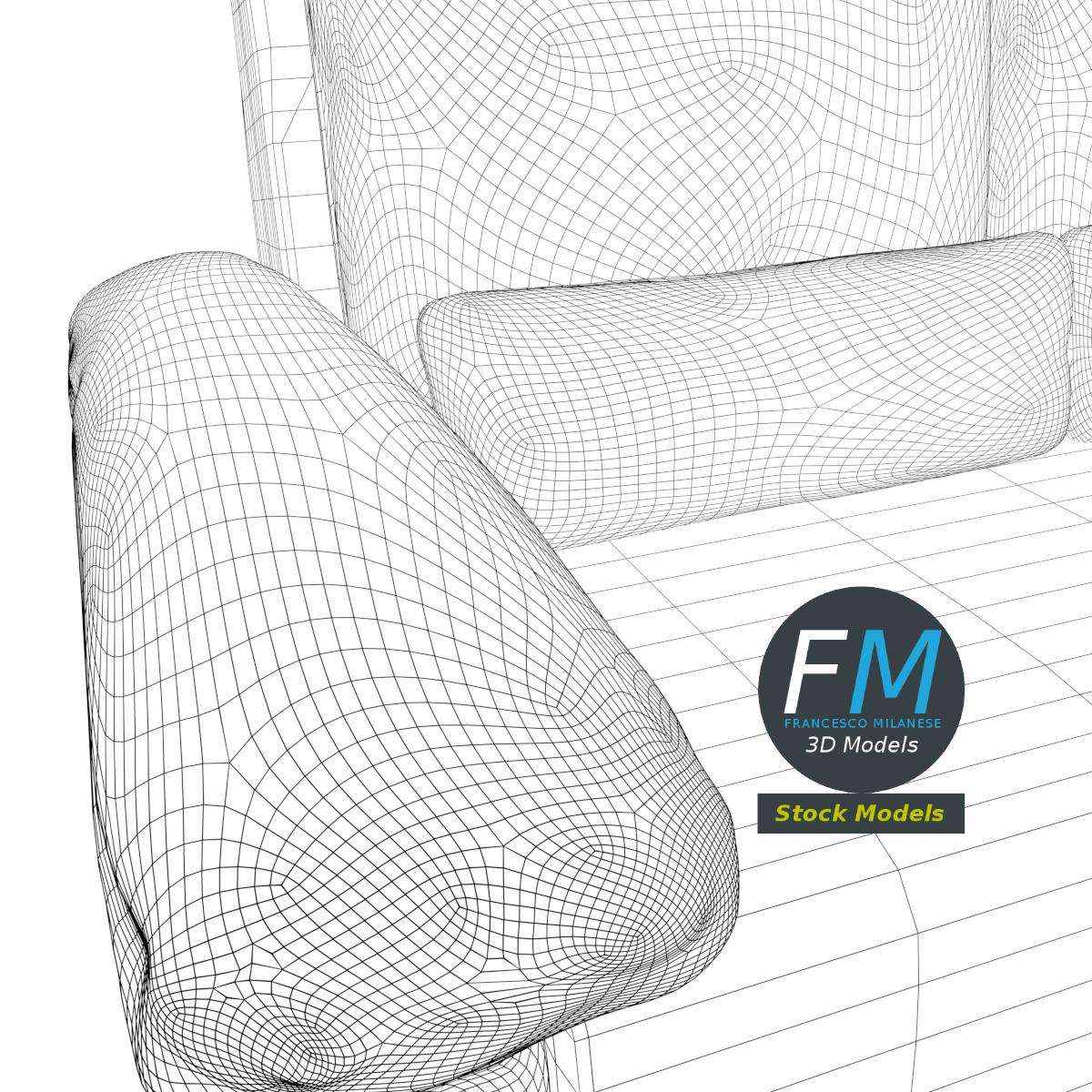 3D-Modell - Ecksofa - 08