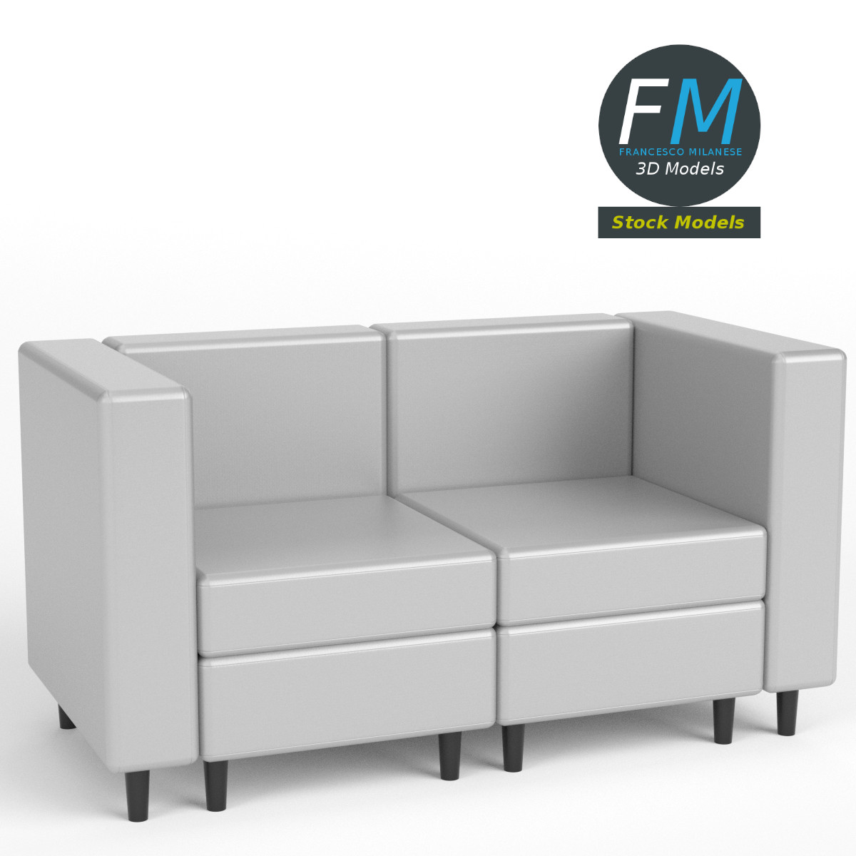 3D-Modell - Sofa - 01