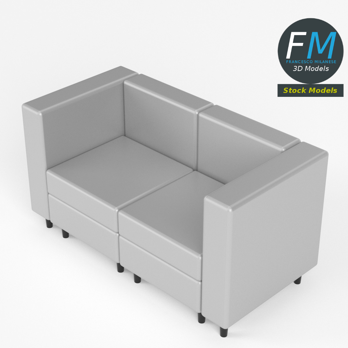 3D-Modell - Sofa - 02