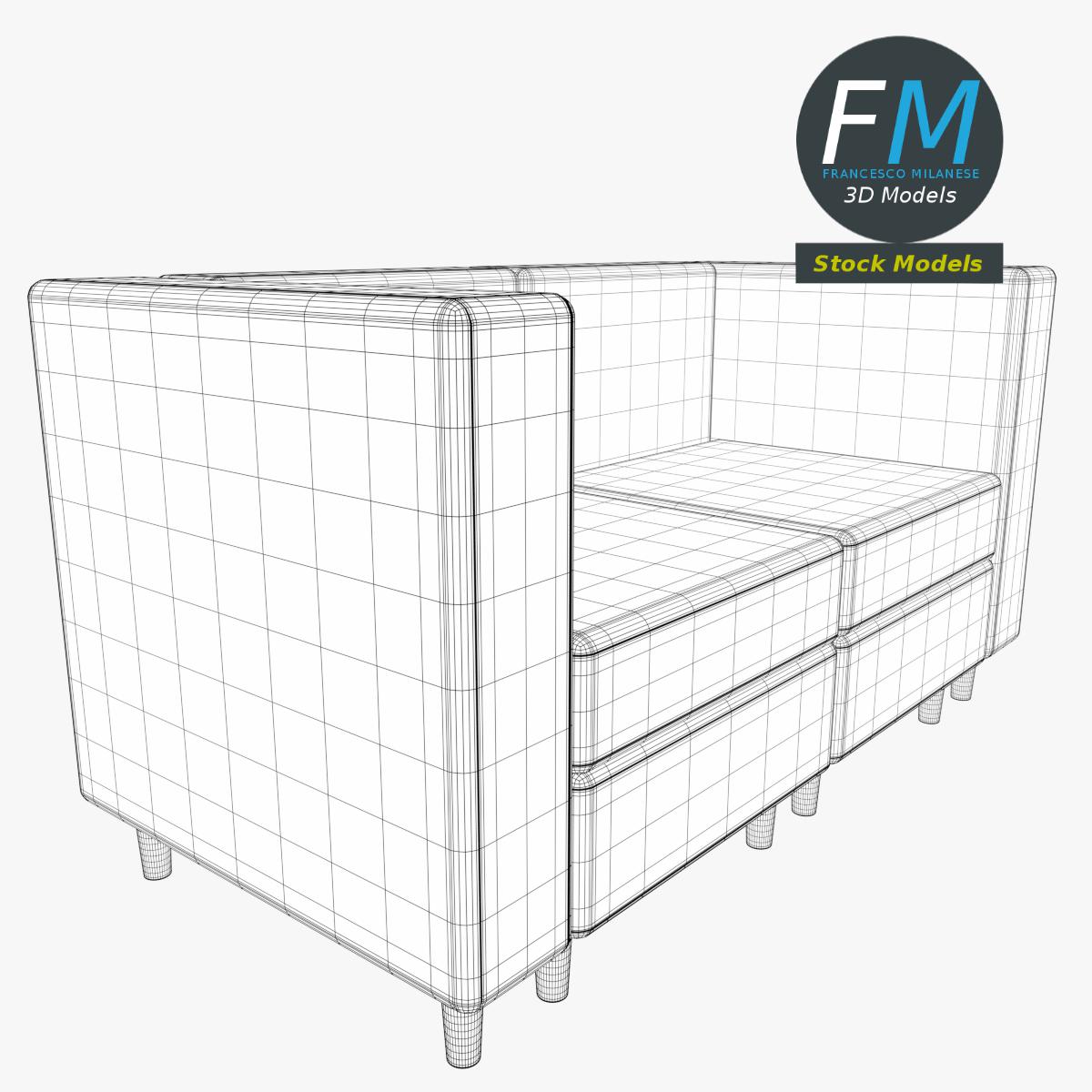 3D-Modell - Sofa - 07