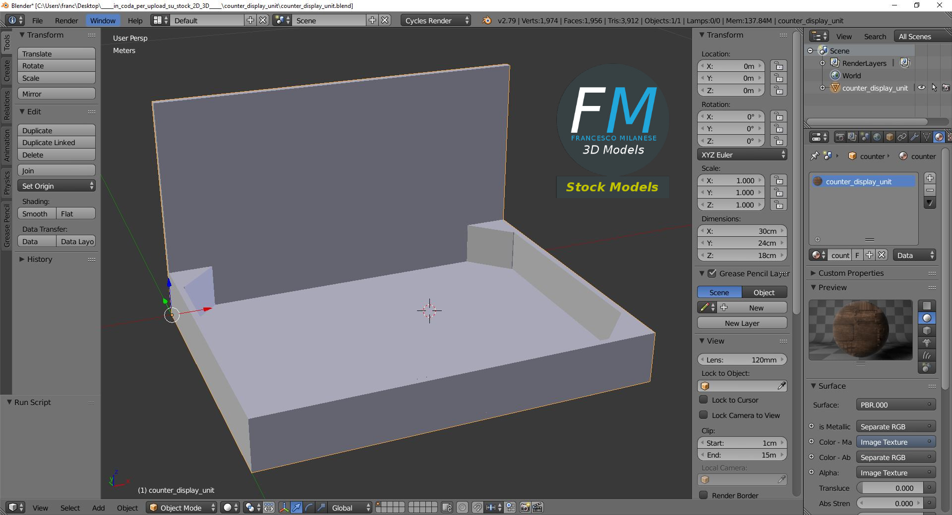 3D-Modell - Thekenaufsteller - 09