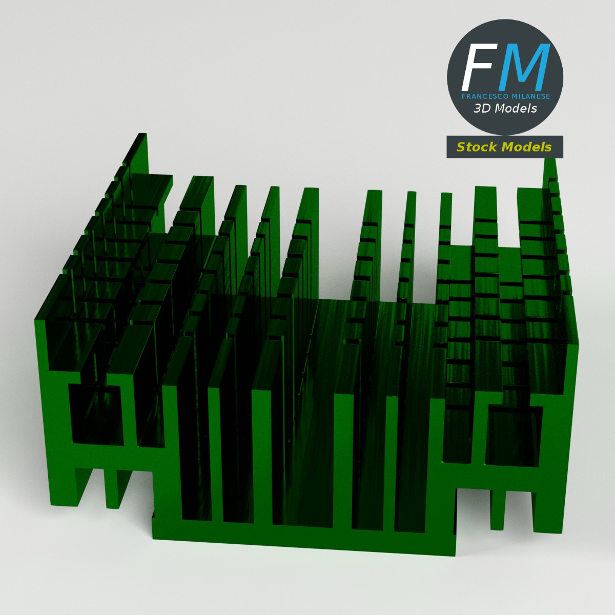 3D-Modell - CPU-Kühlkörper - 02