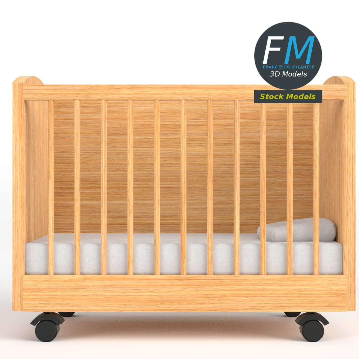 3D-Modell - Babybett - 03