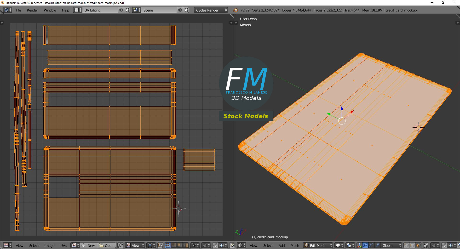 3D-Modell - Kreditkarten-Mockup - 10