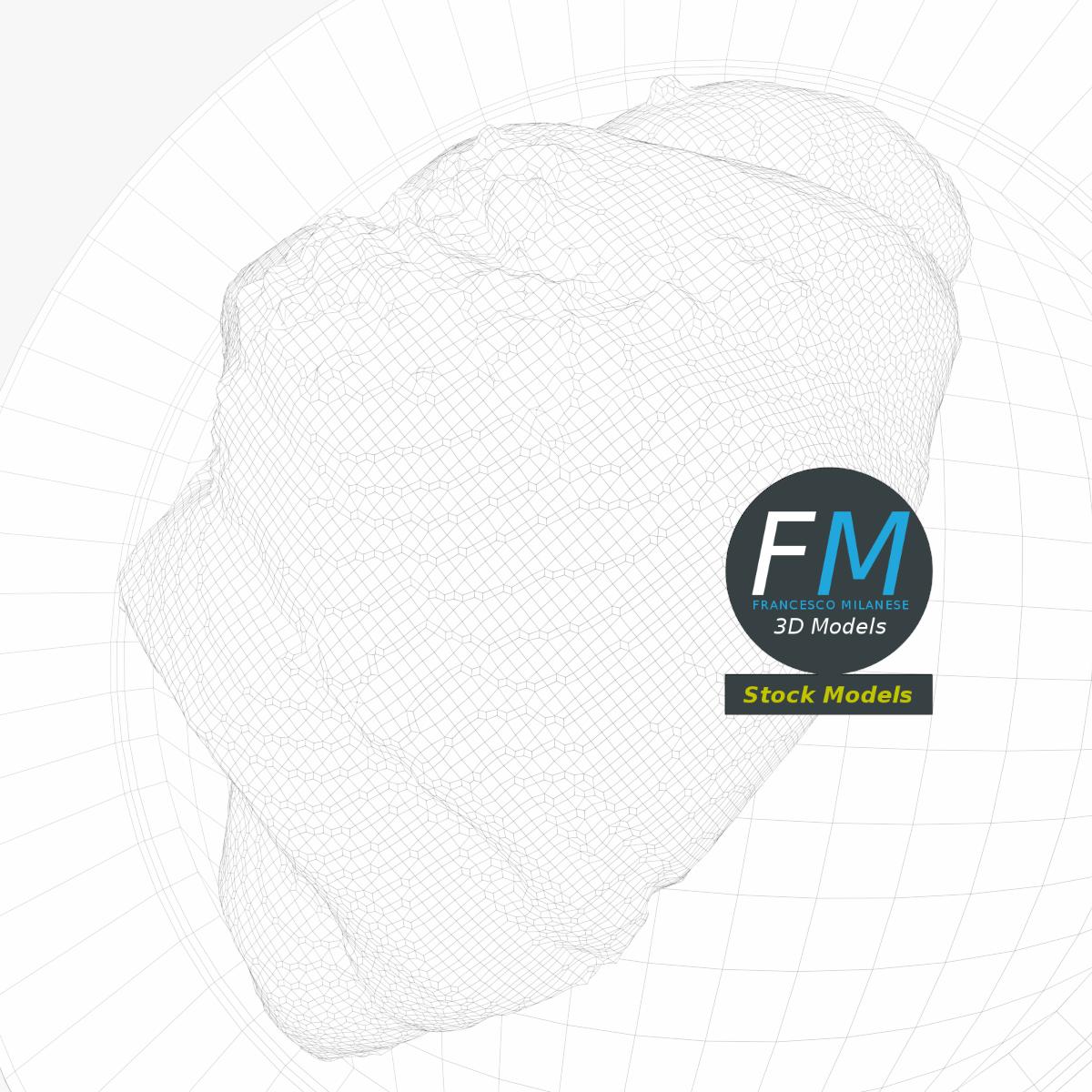 3D-Modell - Croissant mit Hagelzucker - 08