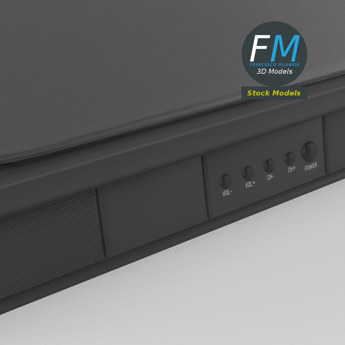 3D-Modell - CRT-Fernseher - 05