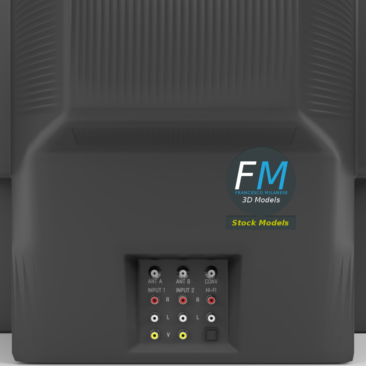 3D-Modell - CRT-Fernseher - 06