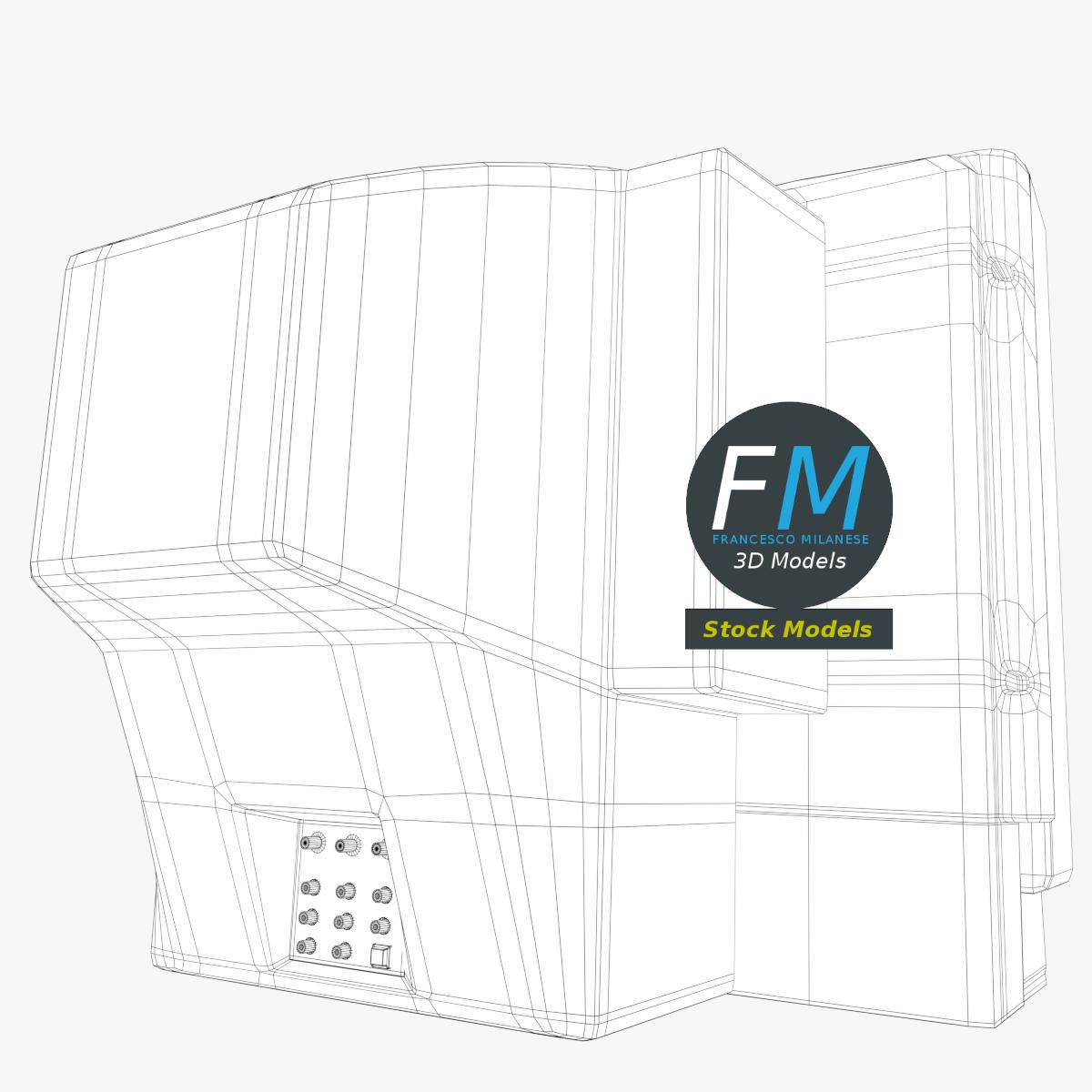 3D-Modell - CRT-Fernseher - 08