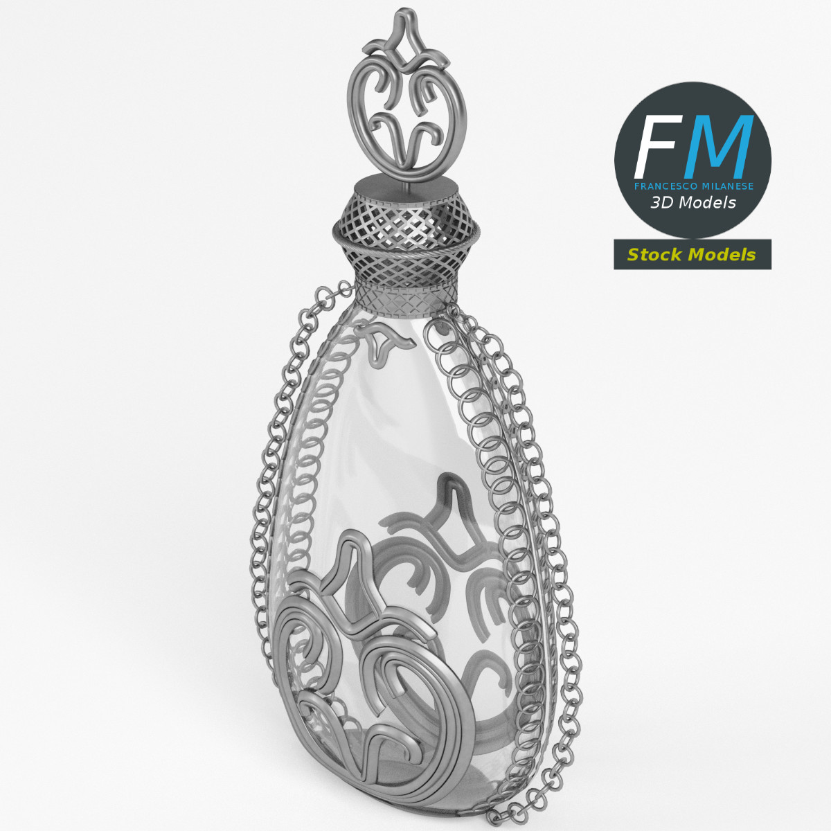 3D-Modell - Verzierte Karaffe - 02