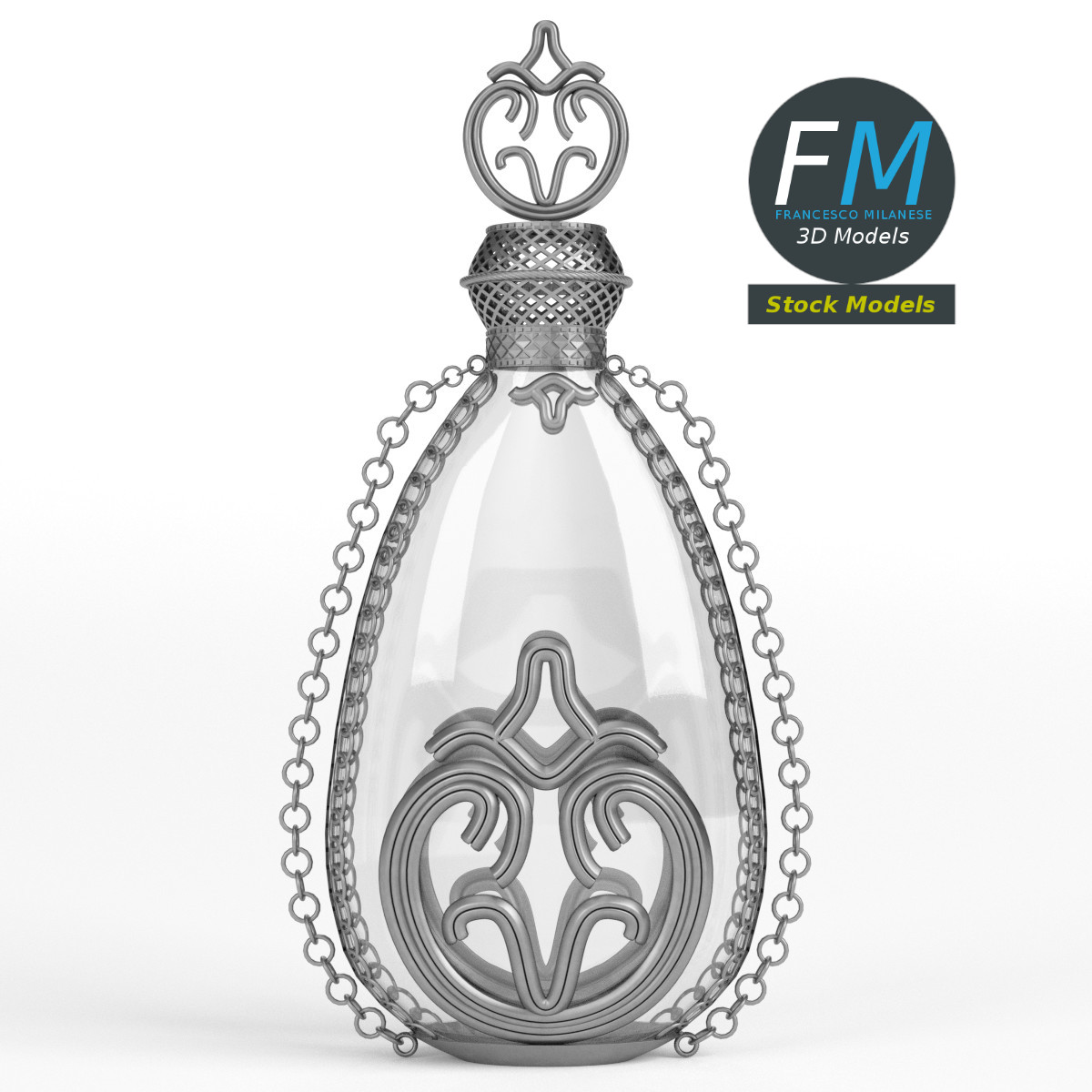 3D-Modell - Verzierte Karaffe - 03