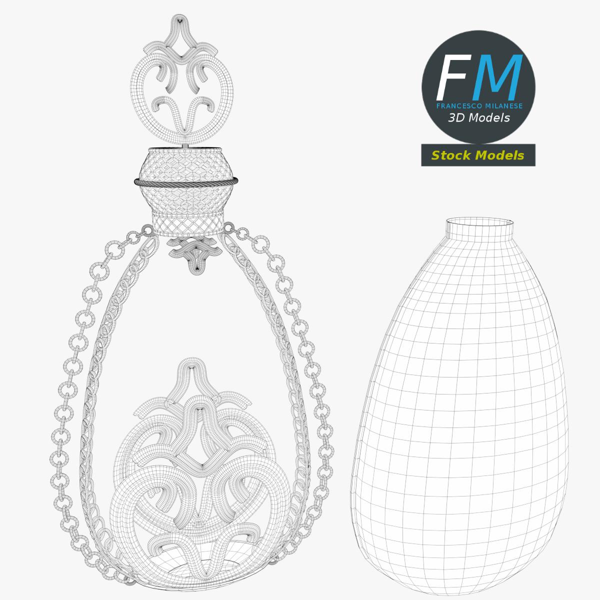 3D-Modell - Verzierte Karaffe - 07